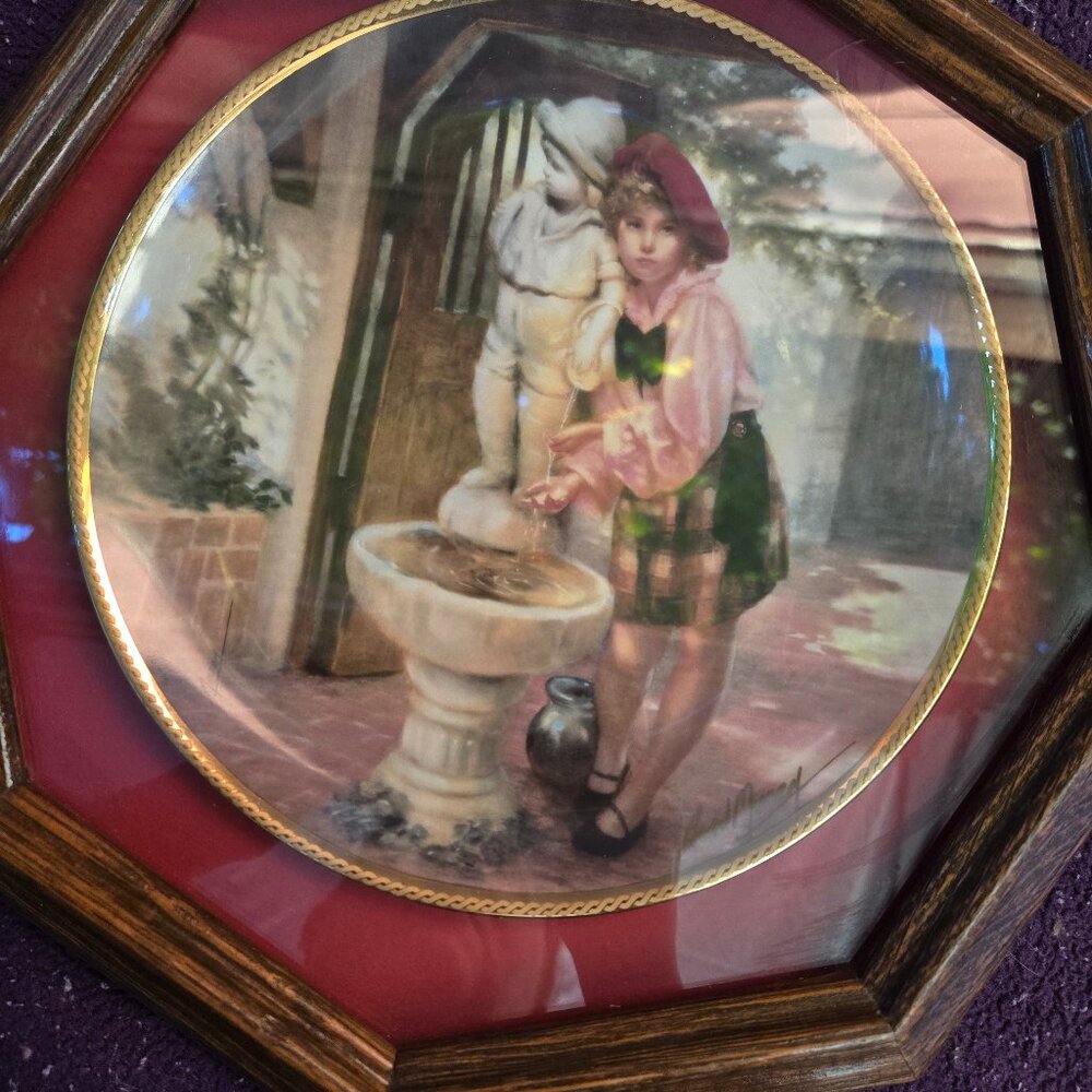 Collectible Plate w/Frame Whispered Memories by Alan Murray